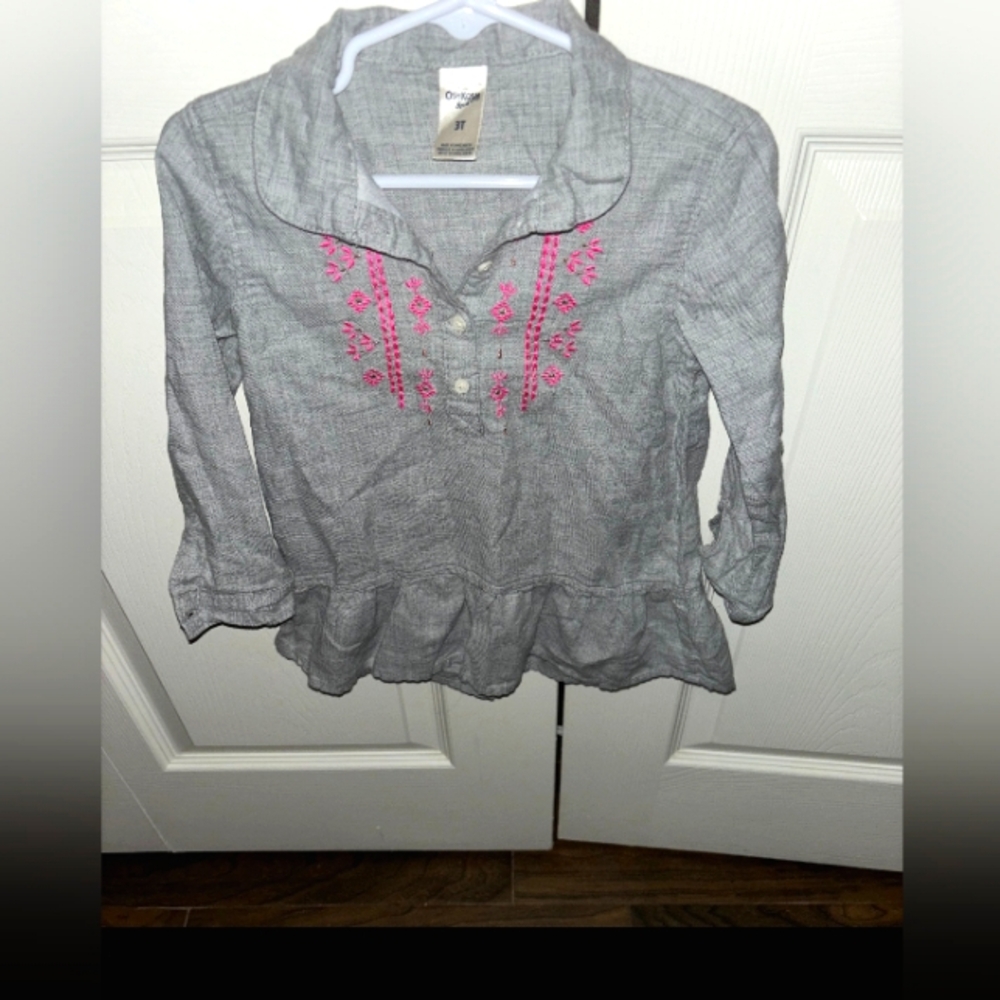 Oshkosh Grey/pink size 3t dress